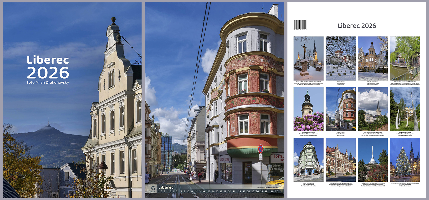 obrázek Liberec 2026 – nástěnný měsíční