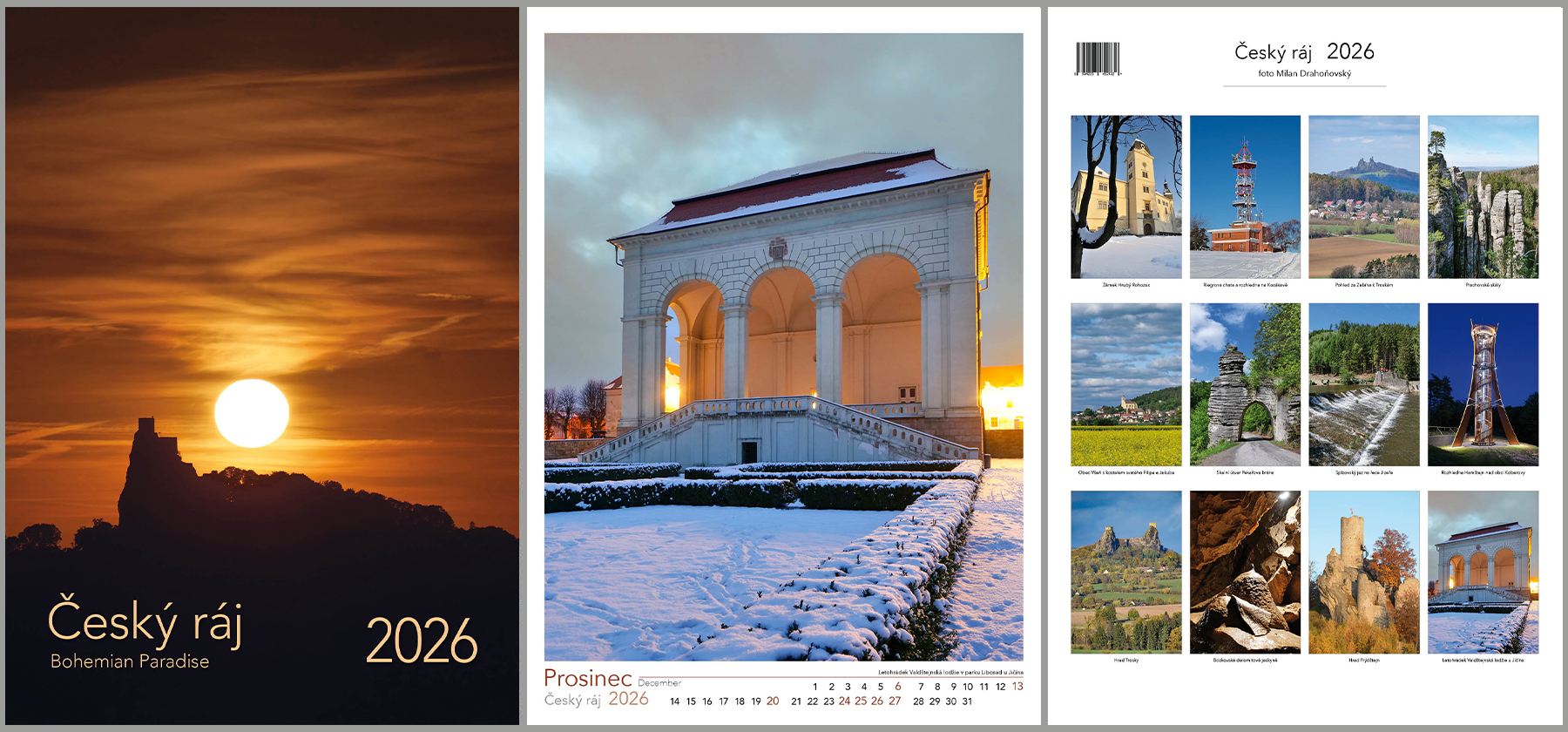 obrázek Český ráj 2026 – nástěnný měsíční